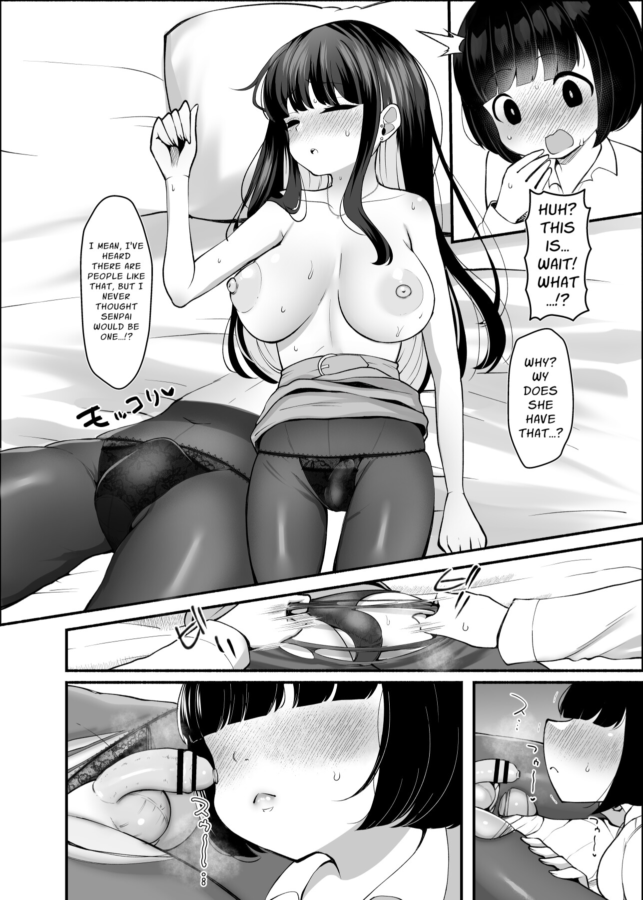 Hentai Manga Comic-~Generic Subordinate x Futanari Boss~ Senpai, If You Don't Wake Up Soon, I'll Get Pregnant, You Know?-Read-9